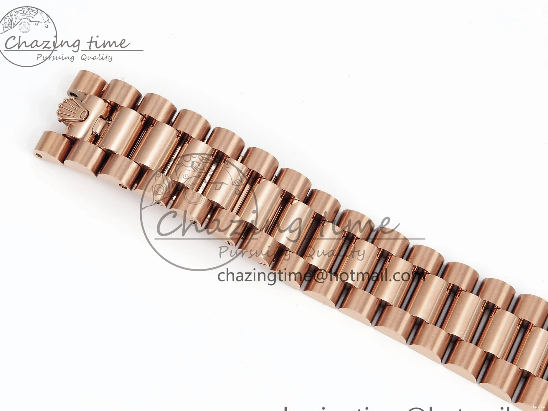 MiroTime 0209 OdorResistant Day Date 36 RG TWSF Best Edition White Diamonds Dial on RG Bracelet A 1610